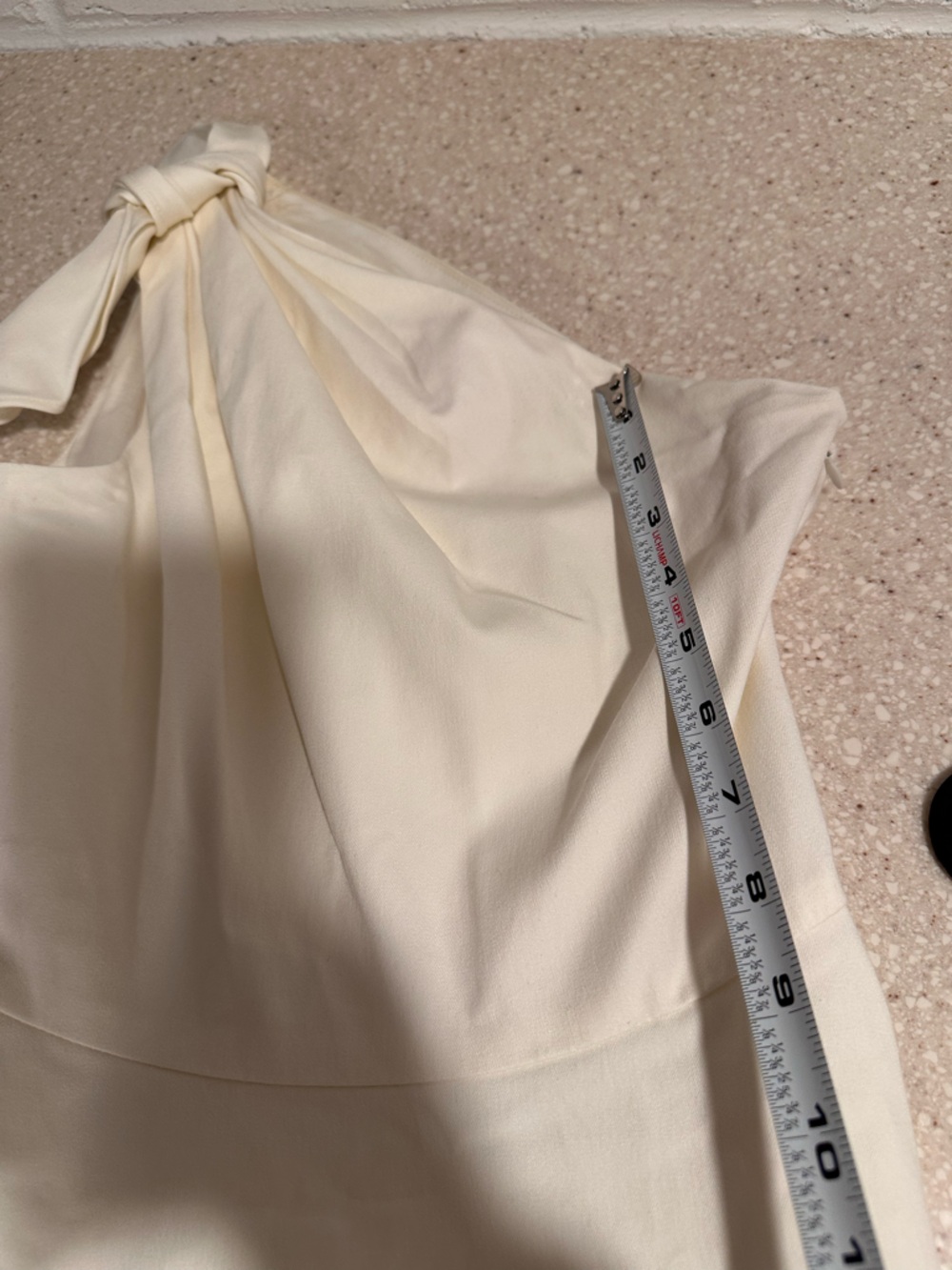 Kate Spade Twill One-Shoulder Midi Dress Ivory/Cream/Off White Sabrina Dress - Picture 13 of 16